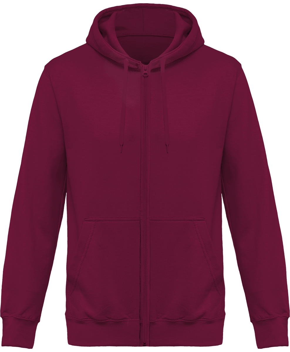 Sweat Zippé brodé à capuche Unisexe