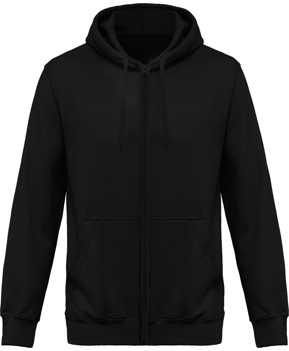 Sweat Zippé brodé à capuche Unisexe