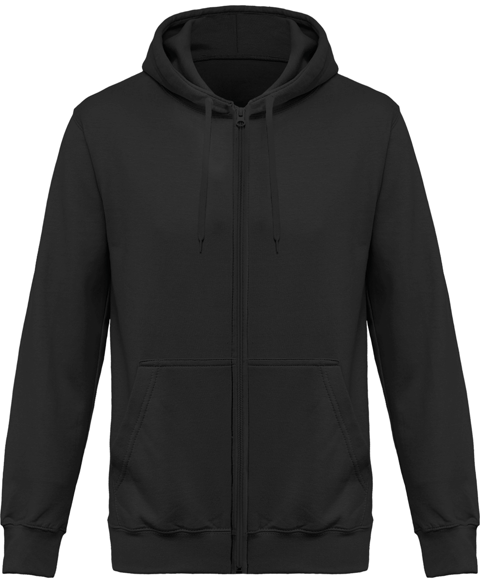 Sweat Zippé brodé à capuche Unisexe