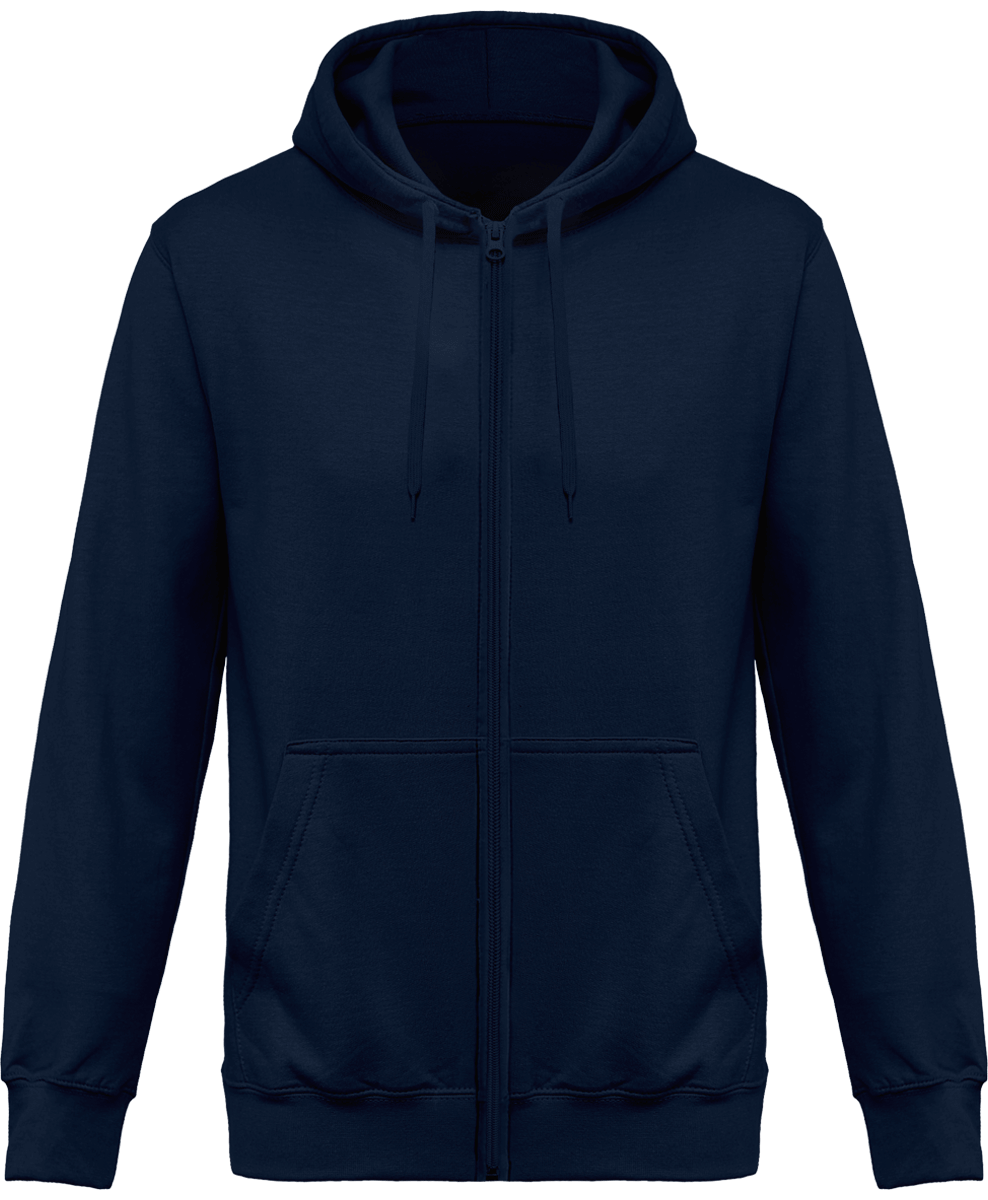 Sweat Zippé brodé à capuche Unisexe