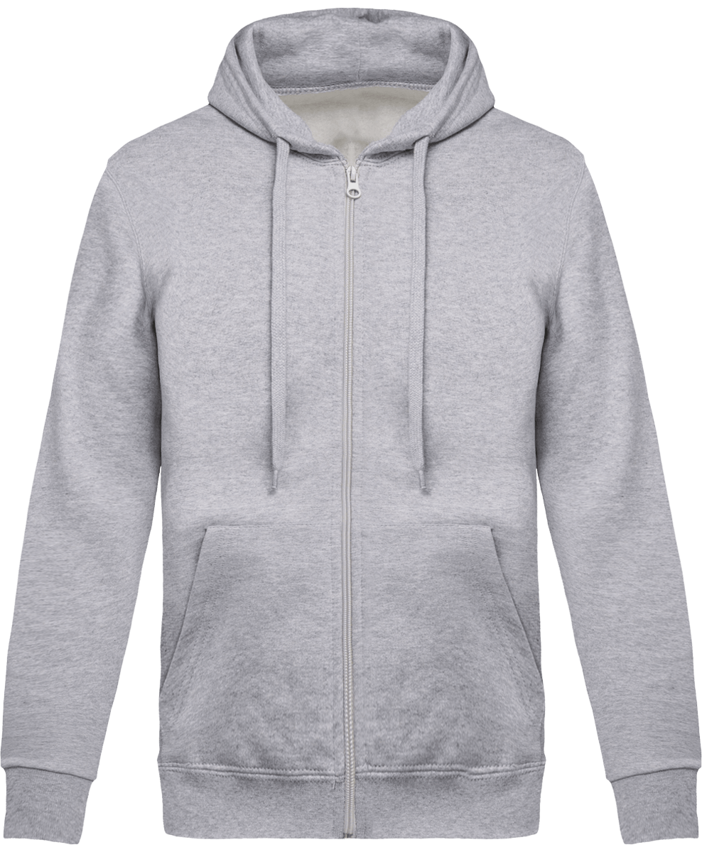 Sweat Zippé brodé à capuche Unisexe