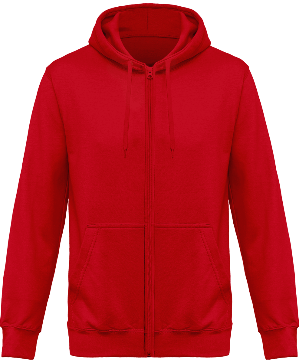 Sweat Zippé brodé à capuche Unisexe