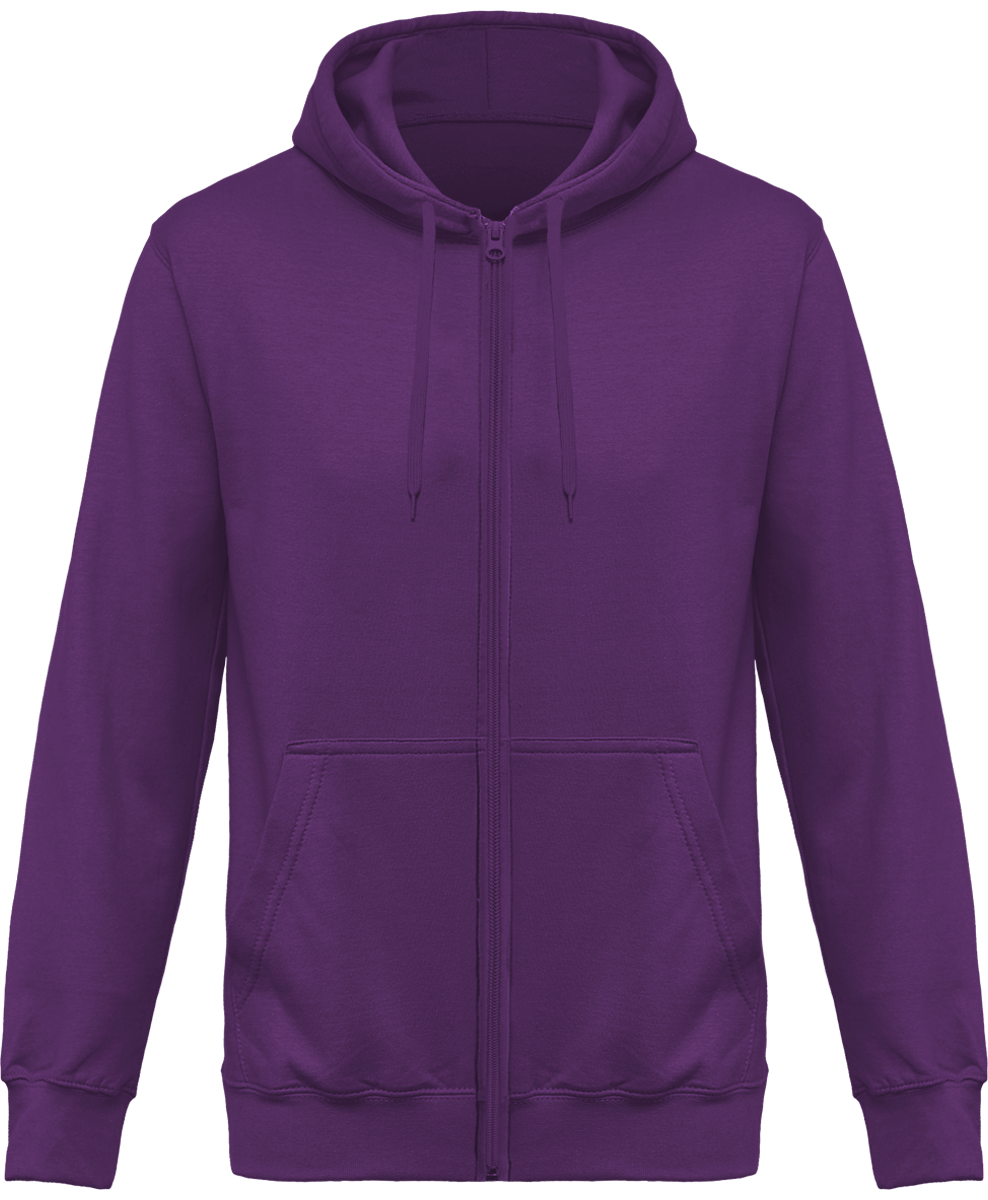 Sweat Zippé brodé à capuche Unisexe