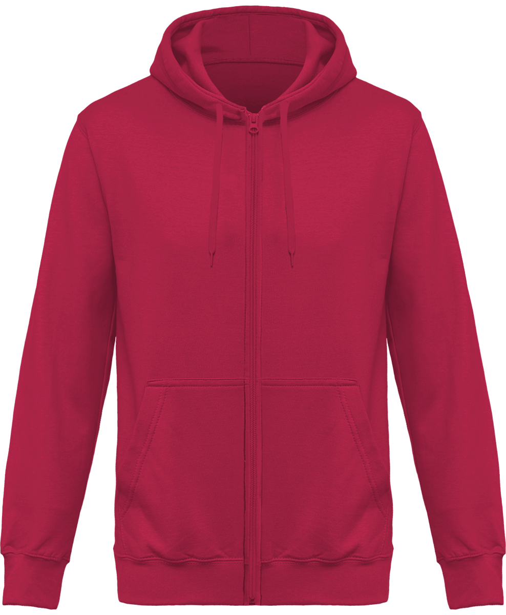 Sweat Zippé brodé à capuche Unisexe