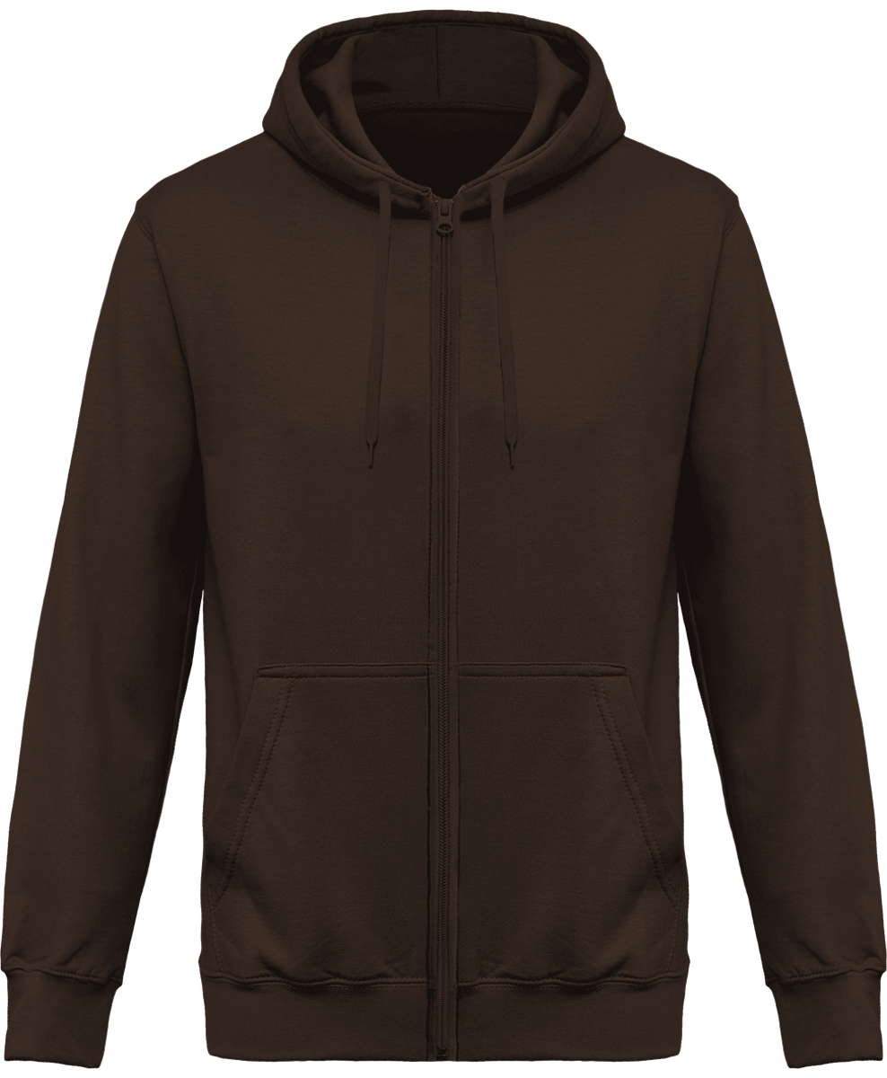 Sweat Zippé brodé à capuche Unisexe