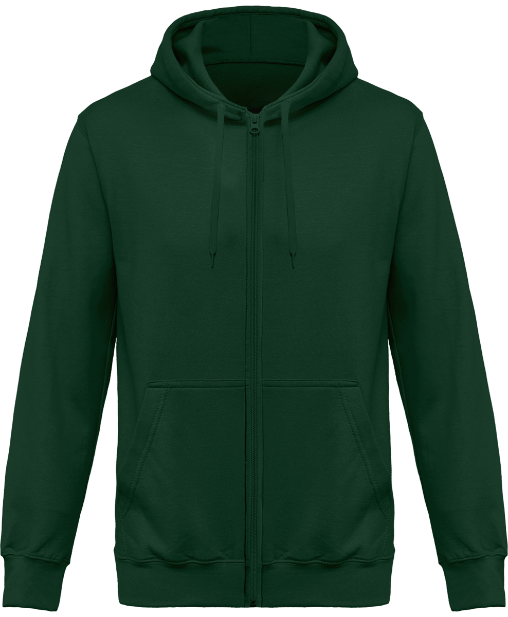 Sweat Zippé brodé à capuche Unisexe