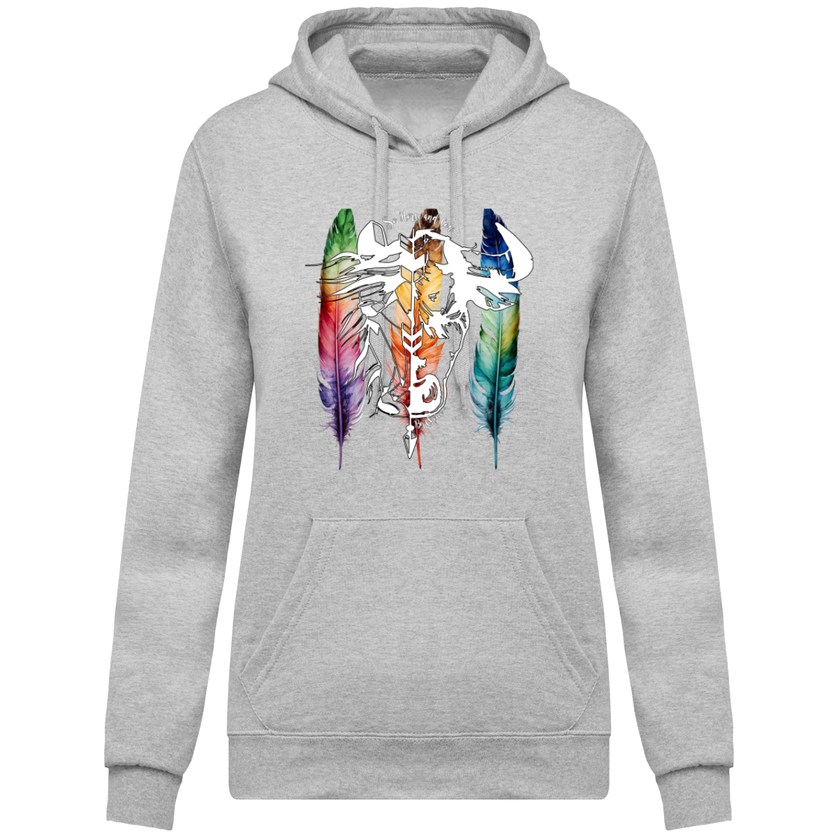 SHBC Sweat shirt à Capuche Femme PLUMES