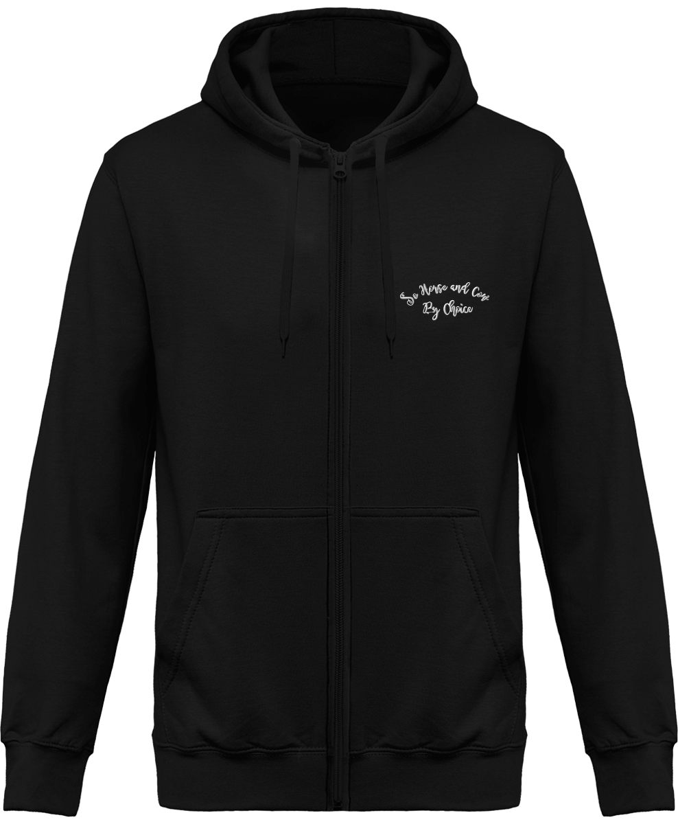 SHBC Sweat Zippé brodé à capuche Unisexe
