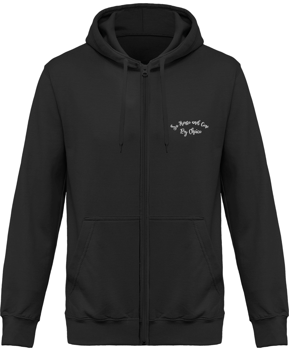 SHBC Sweat Zippé brodé à capuche Unisexe