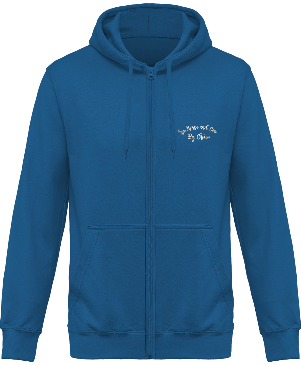 SHBC Sweat Zippé brodé à capuche Unisexe