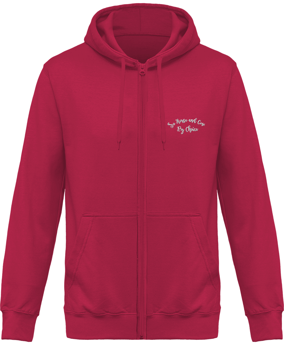 SHBC Sweat Zippé brodé à capuche Unisexe