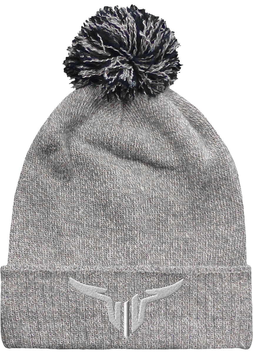 Bonnet Brodée Revers à Pompon