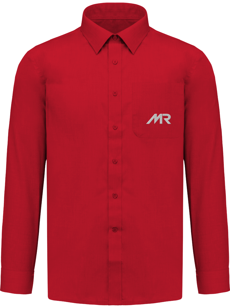 Chemise Brodée Manches Longues Homme