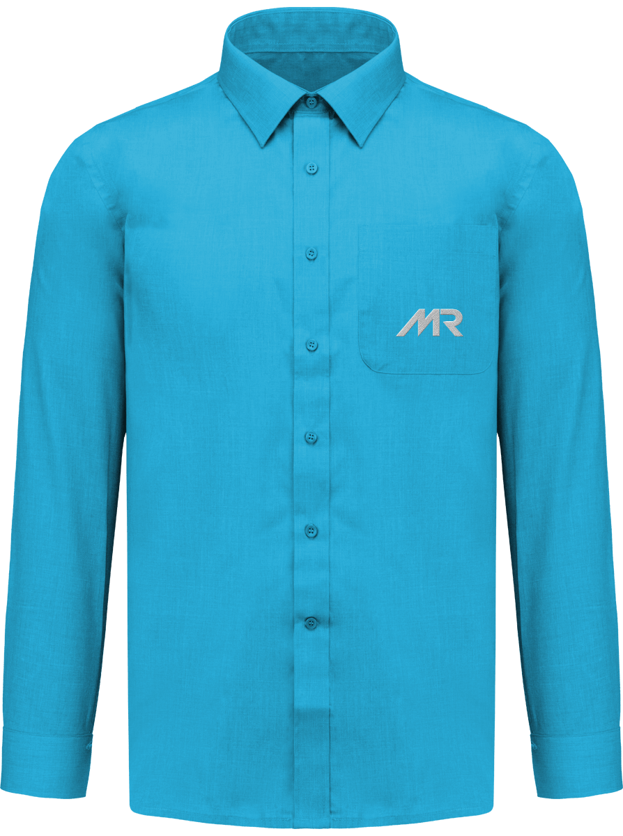 Chemise Brodée Manches Longues Homme