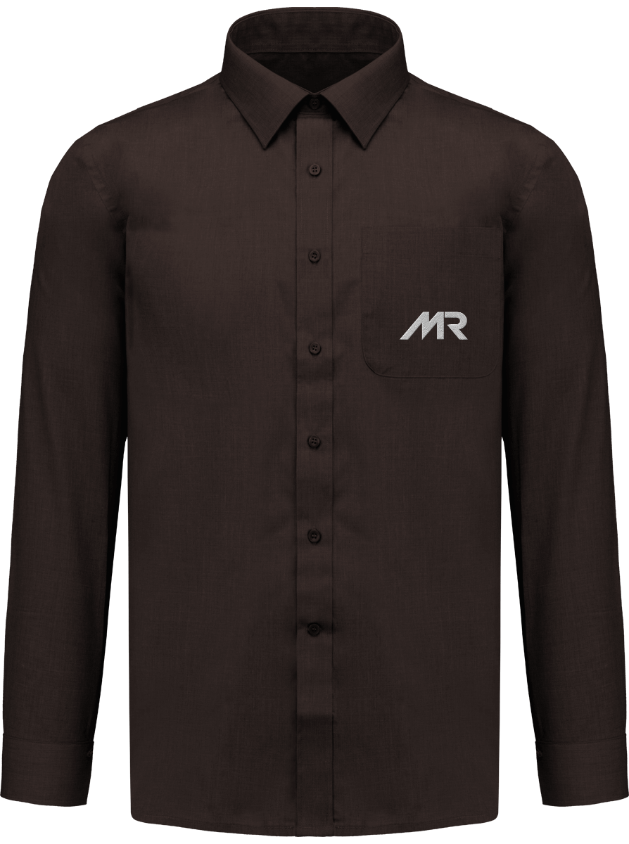Chemise Brodée Manches Longues Homme