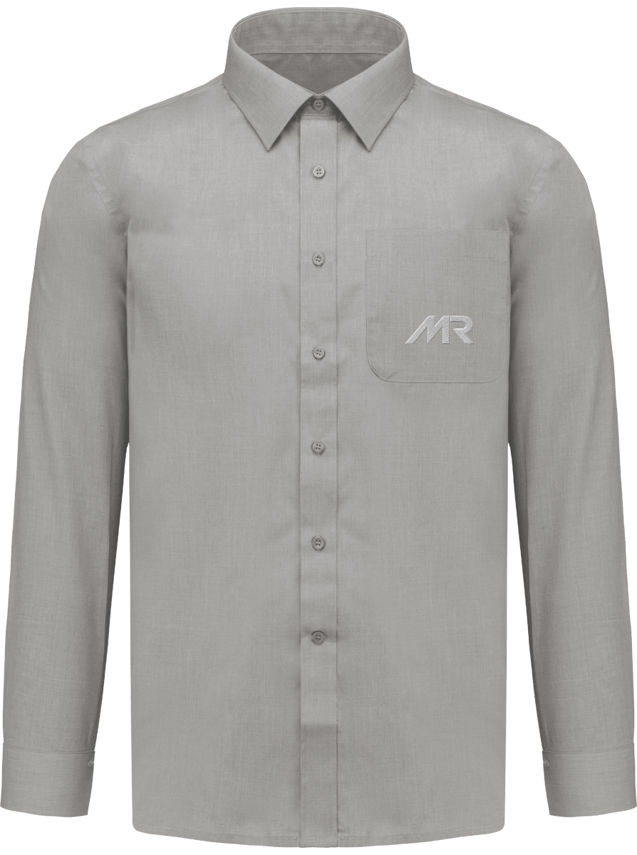 Chemise Brodée Manches Longues Homme