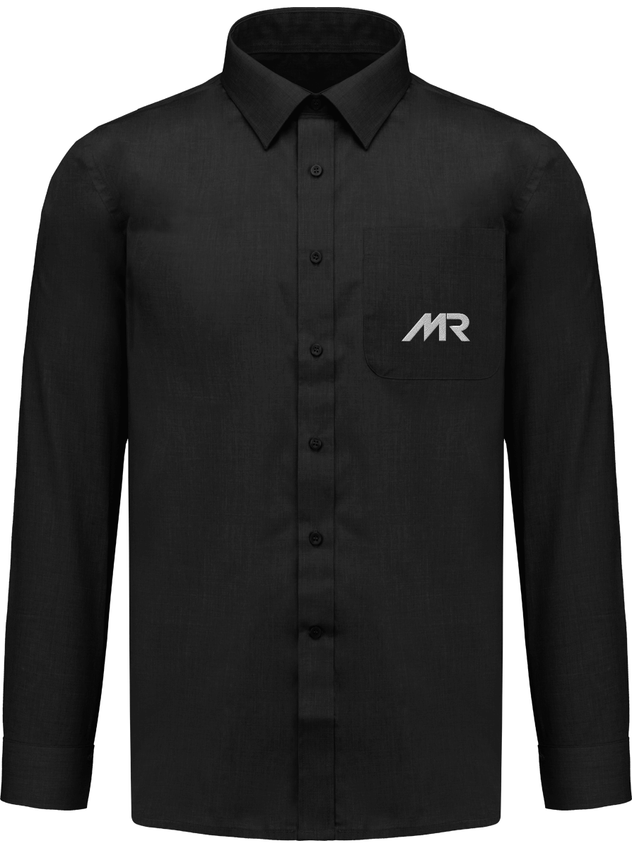 Chemise Brodée Manches Longues Homme