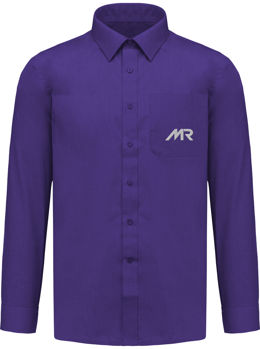 Chemise Brodée Manches Longues Homme