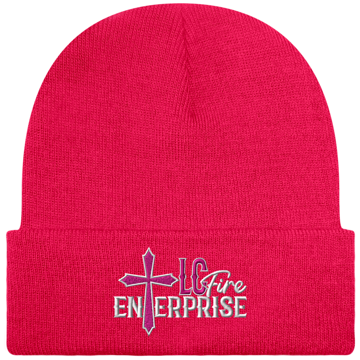 LC FIRE ENTERPRISE Brodé Bonnet Beanie à Revers