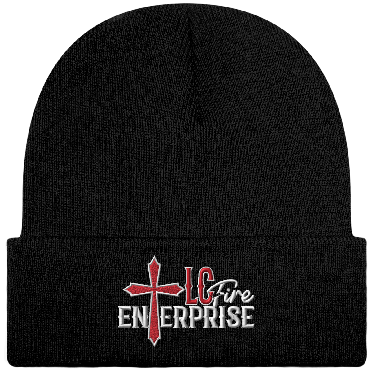 LC FIRE ENTERPRISE Brodé Bonnet Beanie à Revers