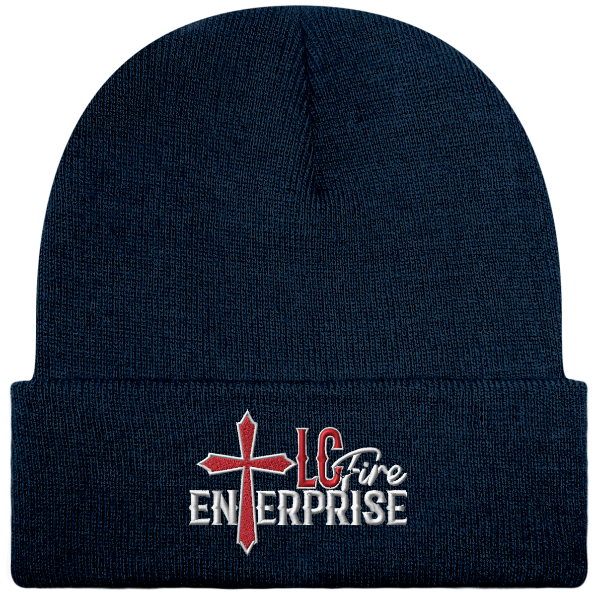LC FIRE ENTERPRISE Brodé Bonnet Beanie à Revers