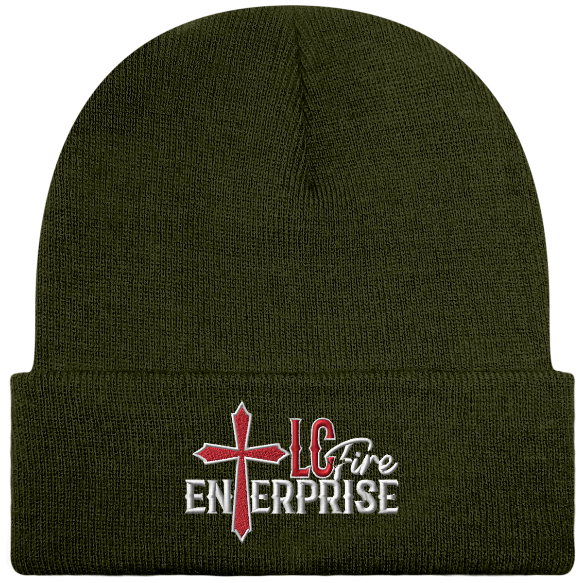 LC FIRE ENTERPRISE Brodé Bonnet Beanie à Revers