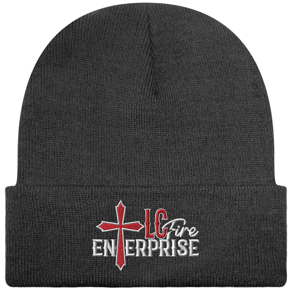 LC FIRE ENTERPRISE Brodé Bonnet Beanie à Revers