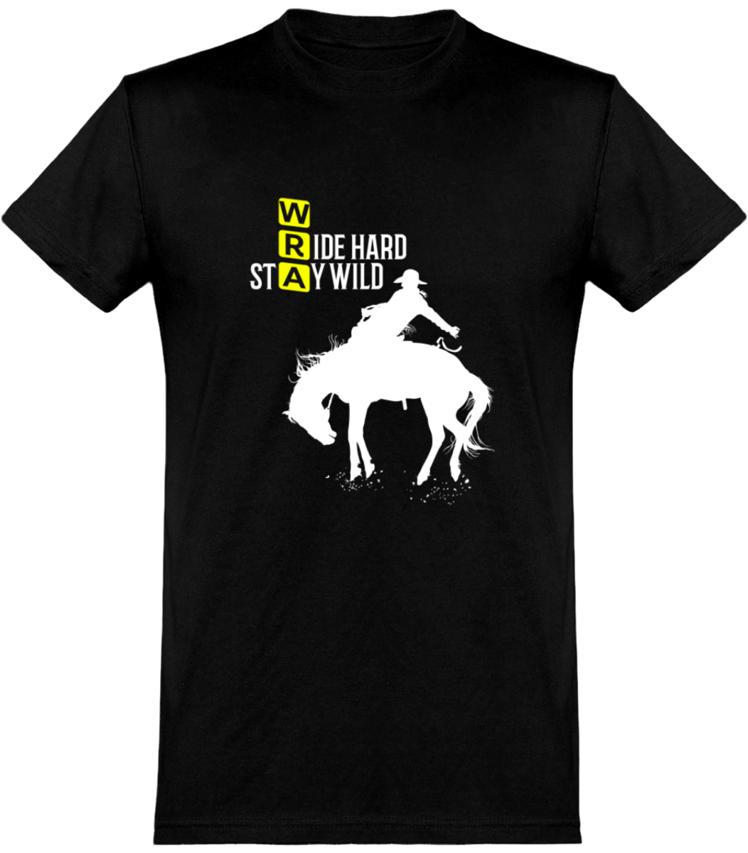 BRONC LIMITED Tee Shirt Homme Col rond Manches Courtes Classique 150 gr