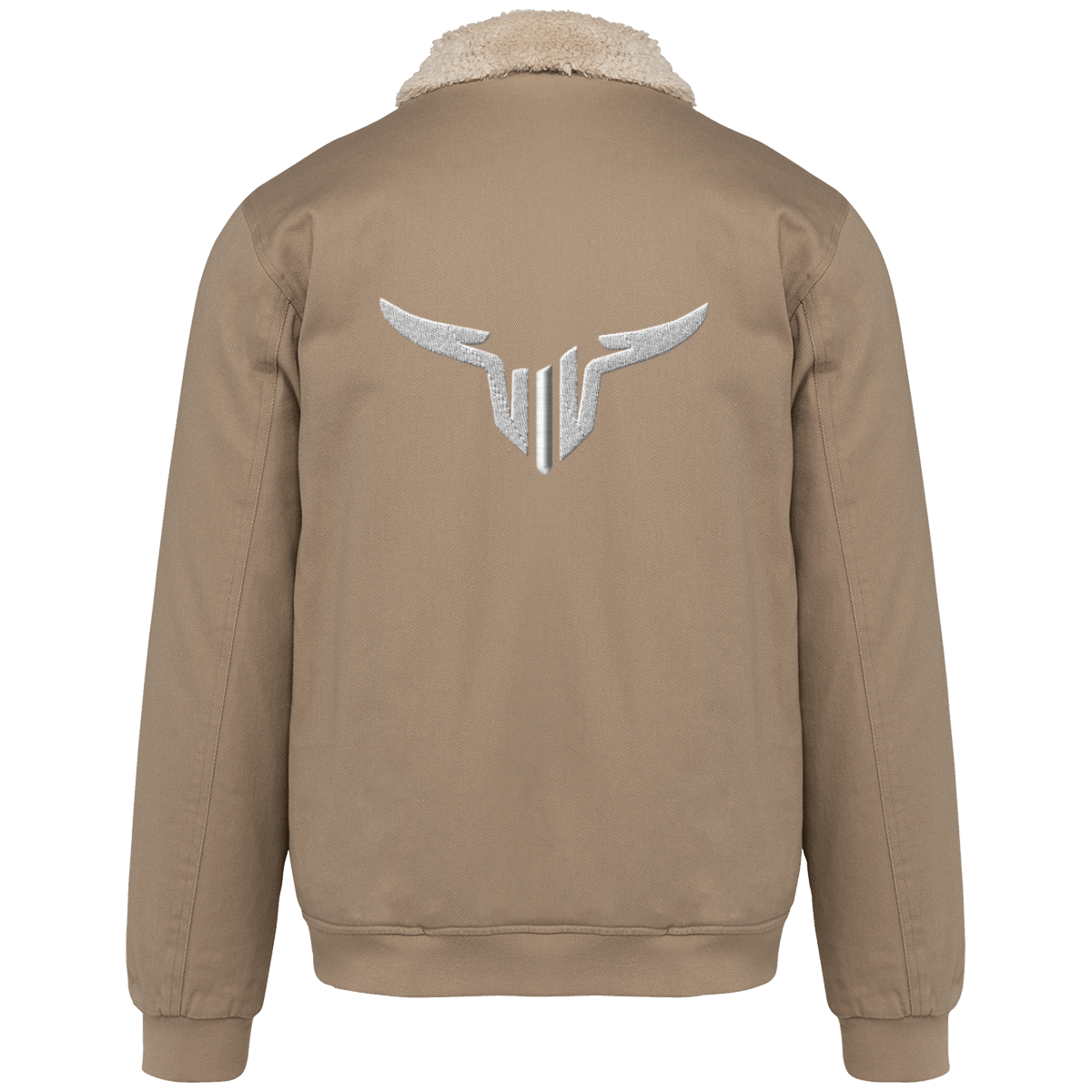 Veste brodée col sherpa unisexe
