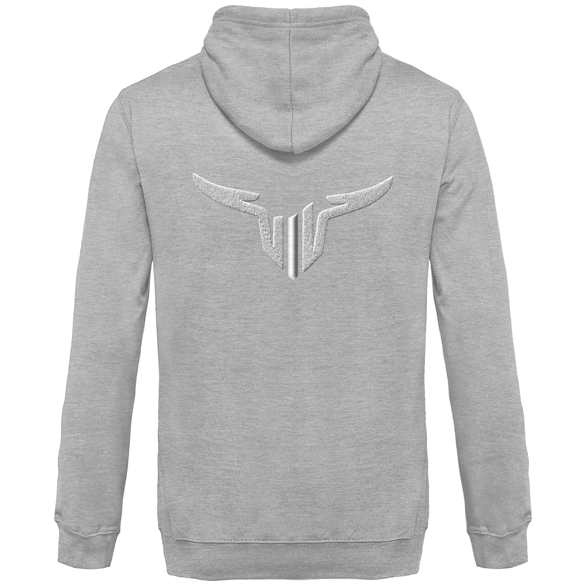 Sweat-shirt zippé brodé capuche contrastée