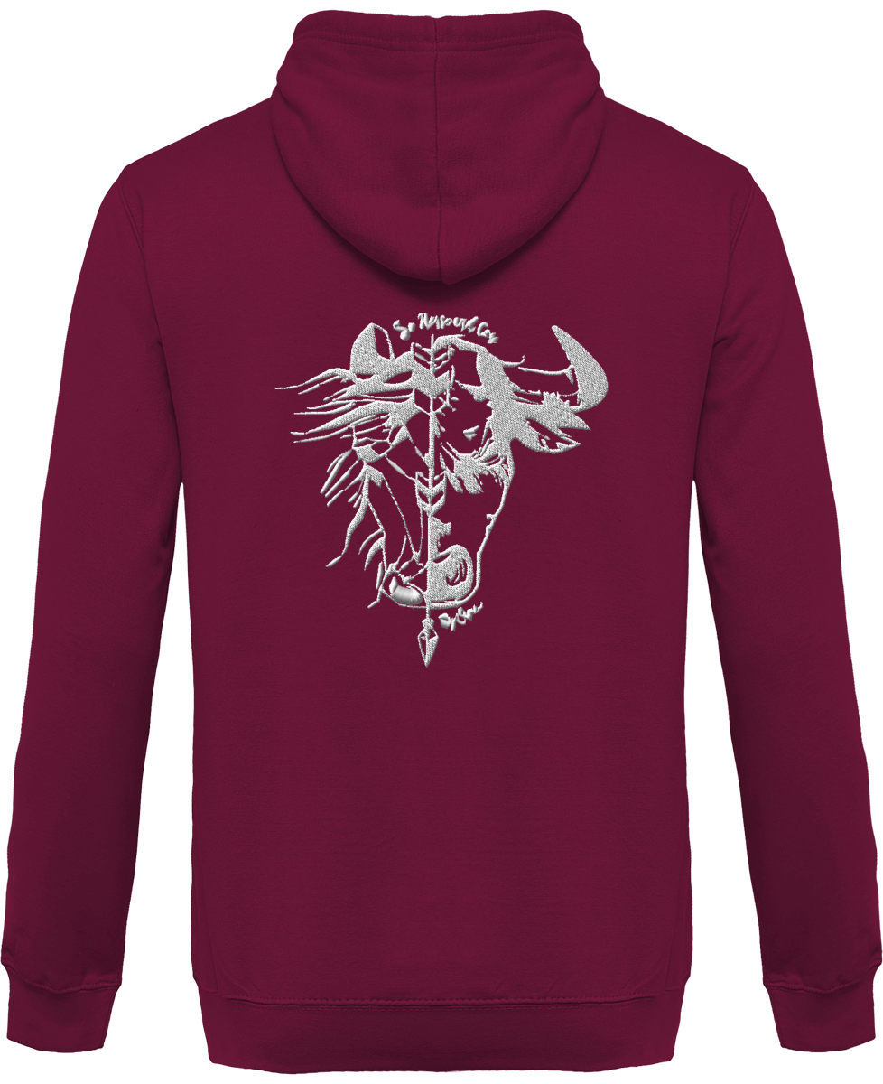 SHBC Sweat Zippé brodé à capuche Unisexe