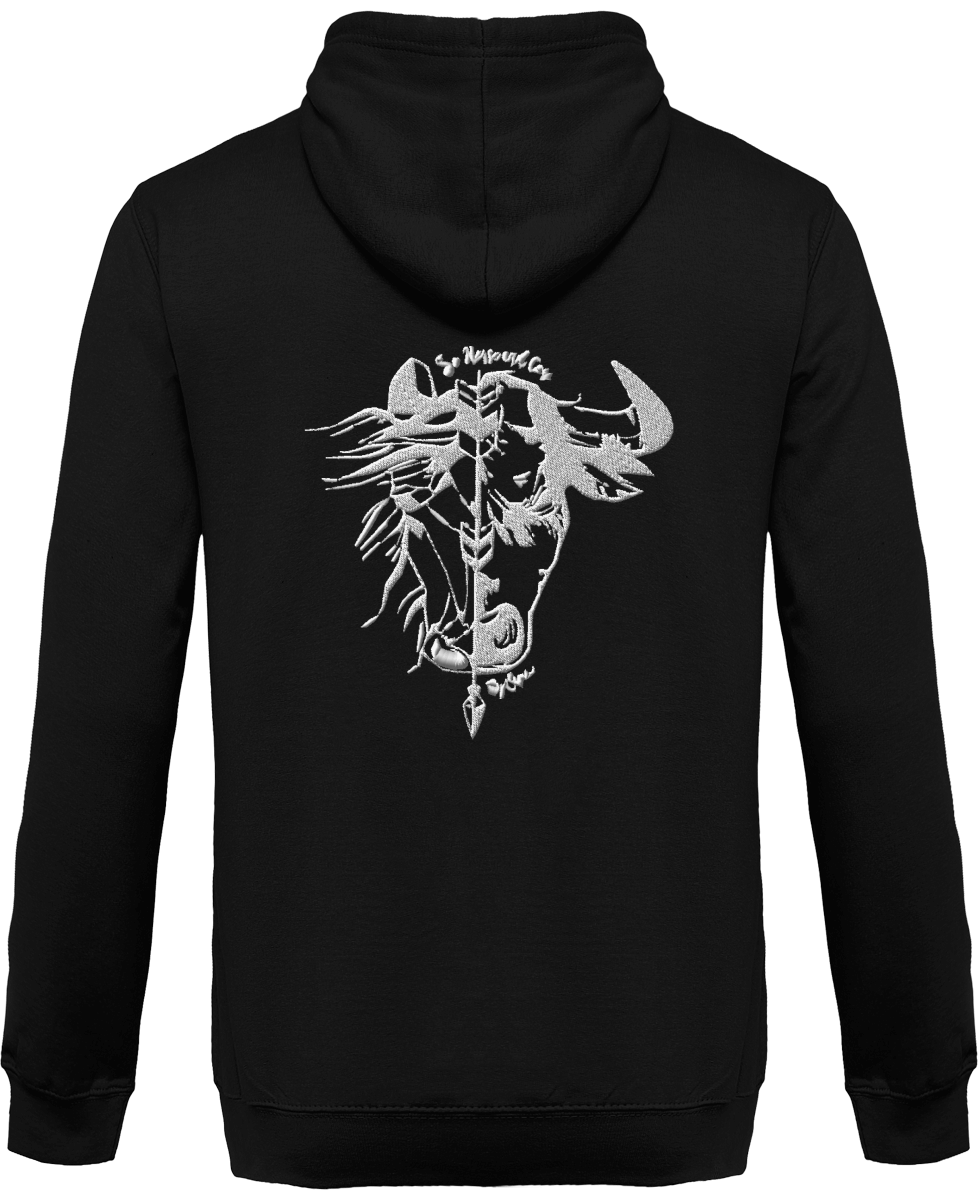 SHBC Sweat Zippé brodé à capuche Unisexe