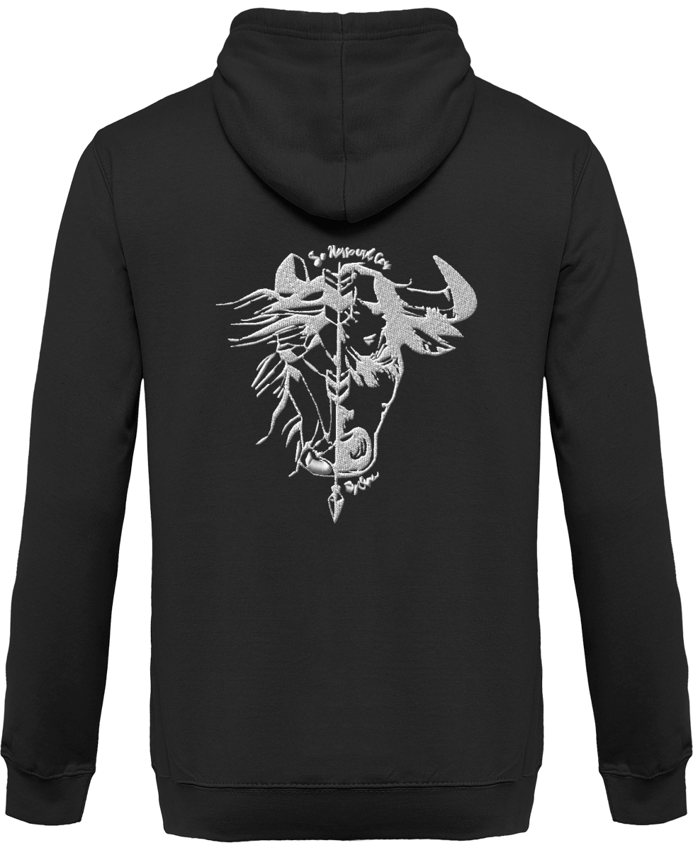 SHBC Sweat Zippé brodé à capuche Unisexe