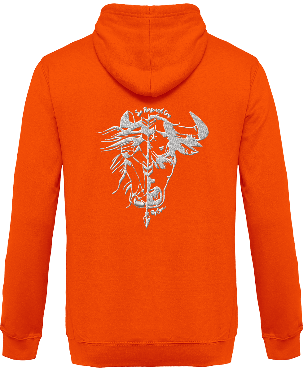 SHBC Sweat Zippé brodé à capuche Unisexe