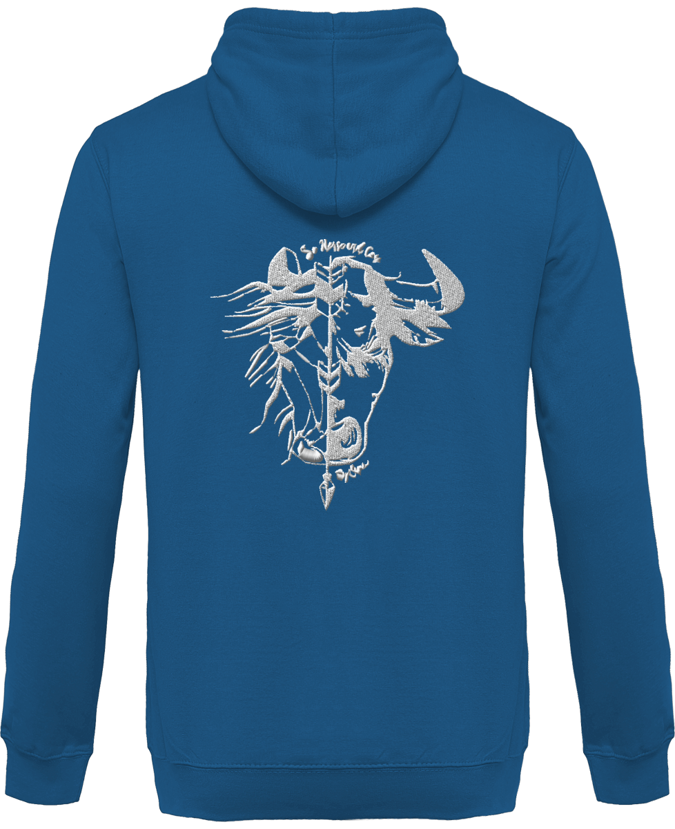 SHBC Sweat Zippé brodé à capuche Unisexe