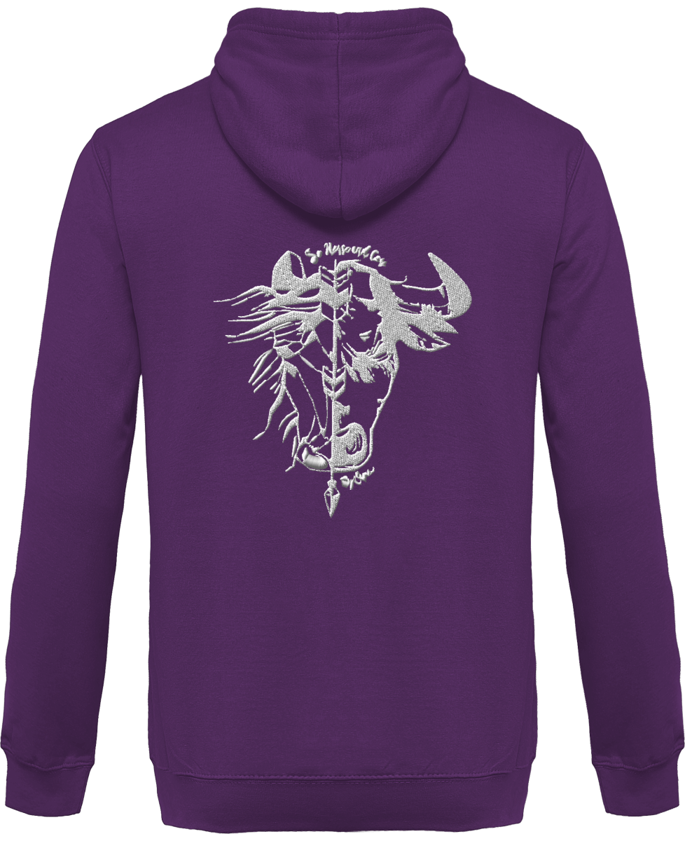 SHBC Sweat Zippé brodé à capuche Unisexe