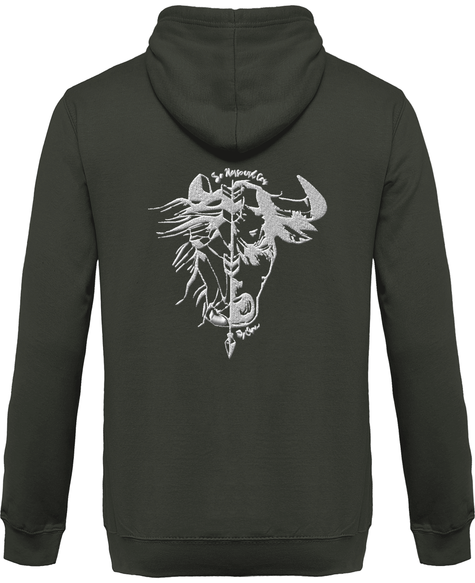 SHBC Sweat Zippé brodé à capuche Unisexe