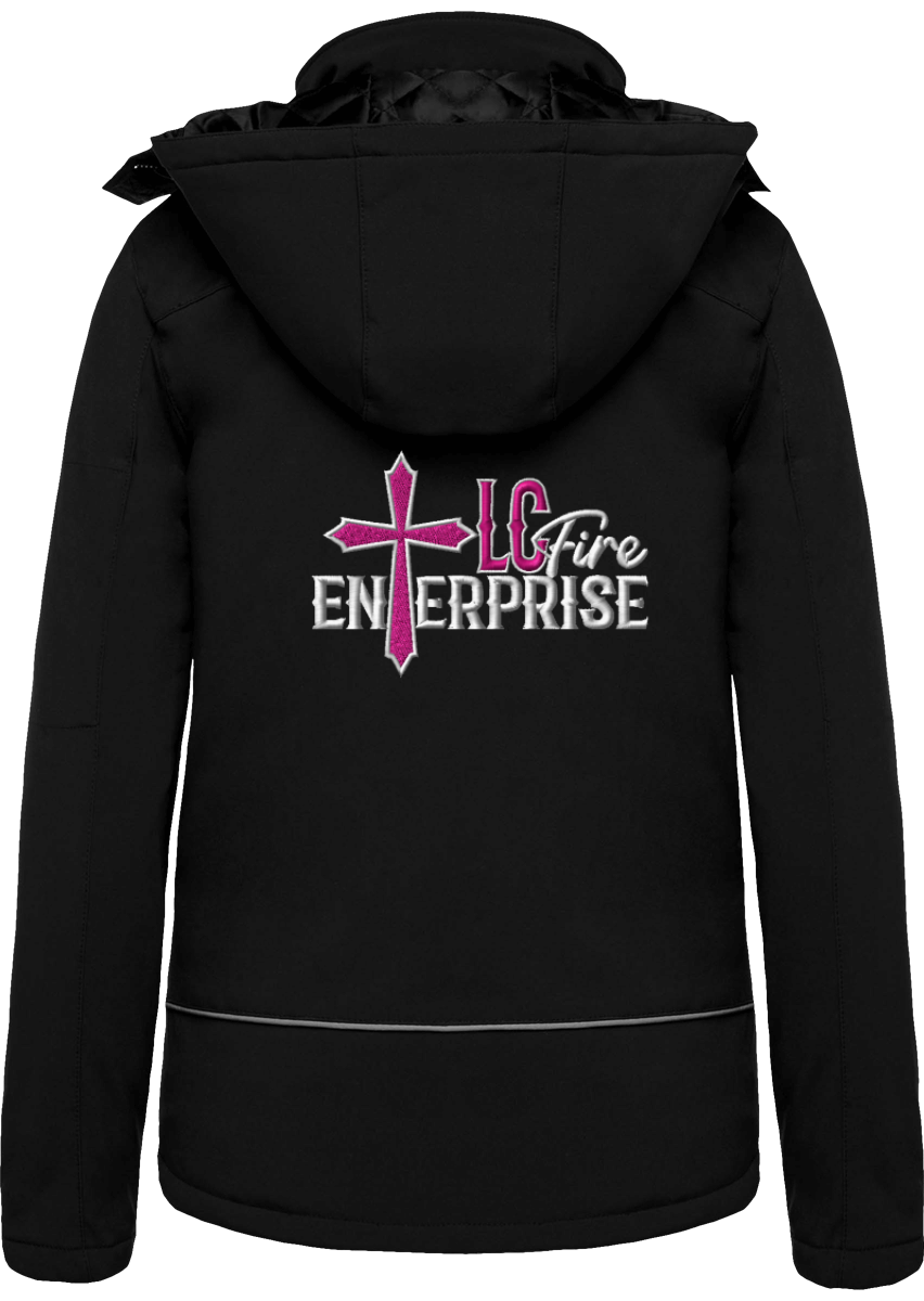 LC FIRE ENTERPRISE Parka Softshell Doublée à Capuche Amovible Femme Serie limited