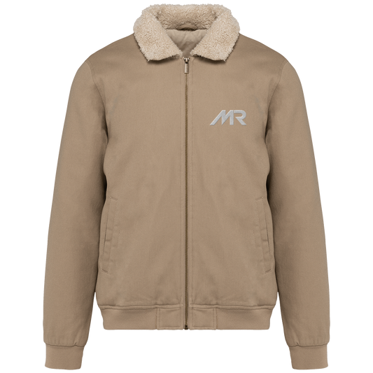 Veste brodée col sherpa unisexe