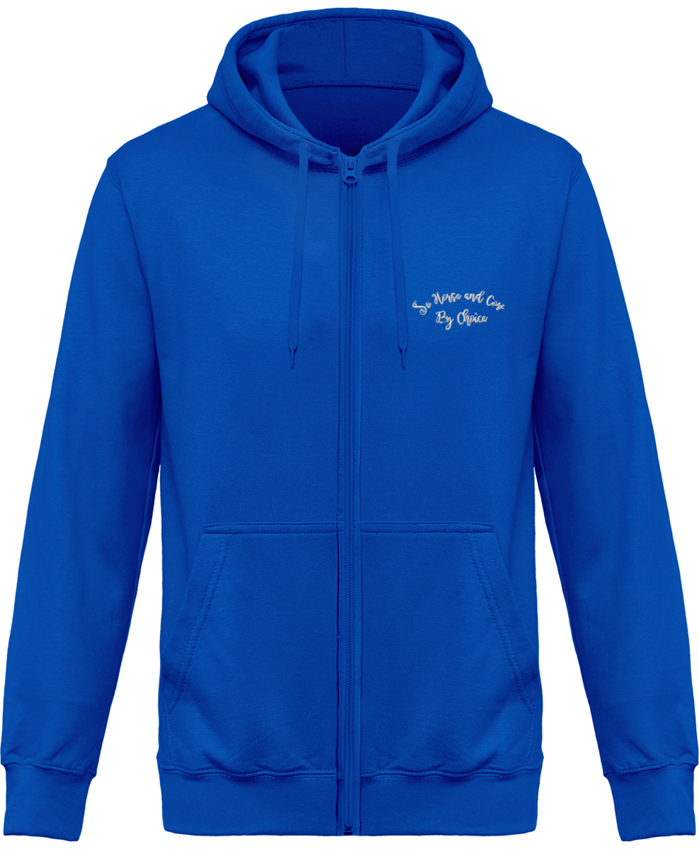 SHBC Sweat Zippé brodé à capuche Unisexe