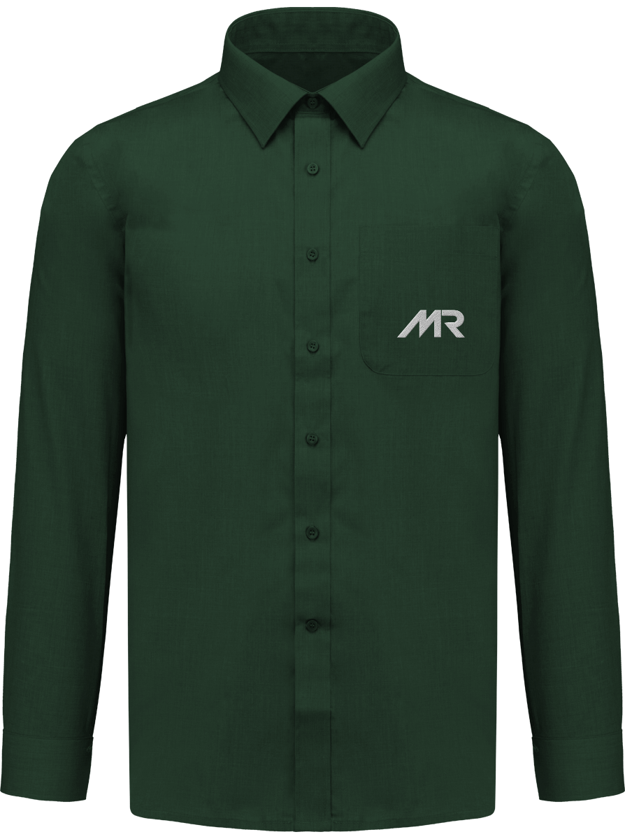 Chemise Brodée Manches Longues Homme