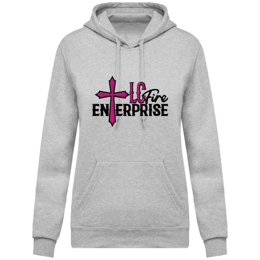 LC FIRE ENTERPRISE Brodé Sweat shirt à Capuche Femme SERIE LIMITED